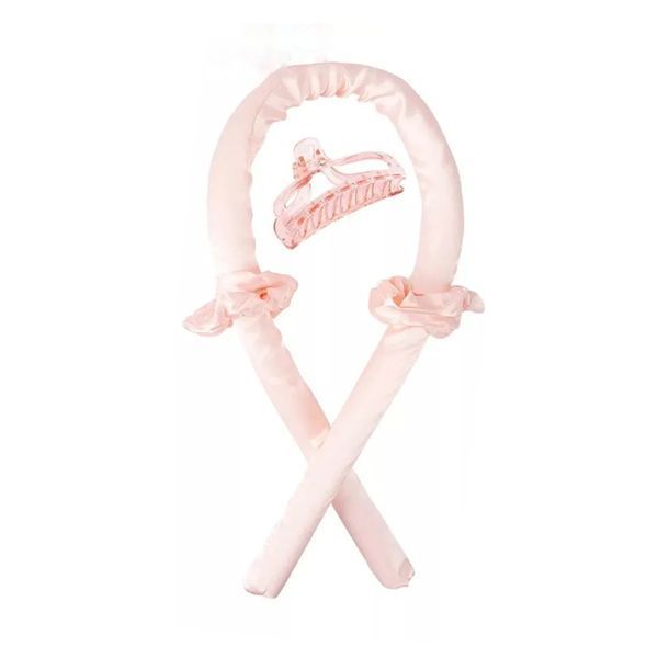 Heatless hair curling ribbon (peach)